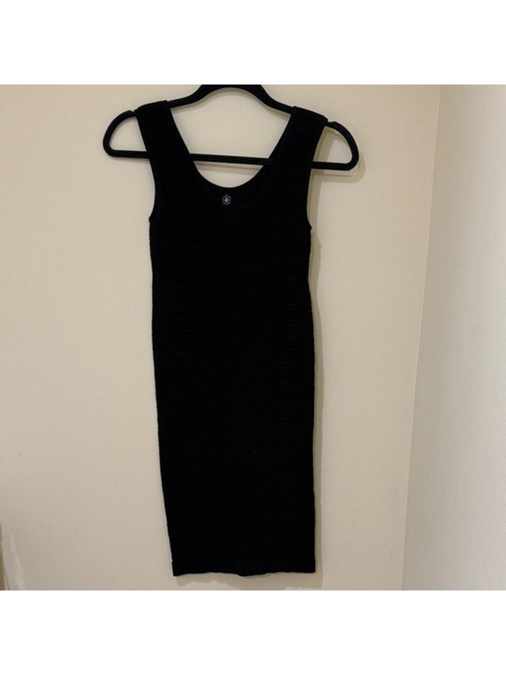 Aura Elegant Black Sleeveless Mini Dress flexible fits M-XL